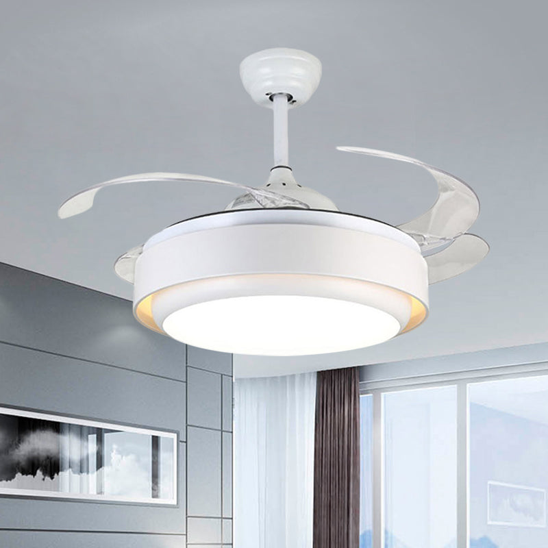 Acrylic Circular Hanging Fan Lamp Simplicity 42.5
