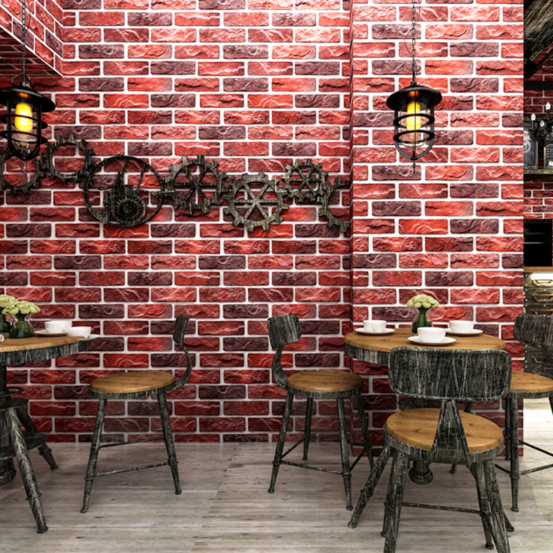 Neat Faux Brick Wallpaper Roll for Living Room Construction Wall Art, 33' L x 20.5