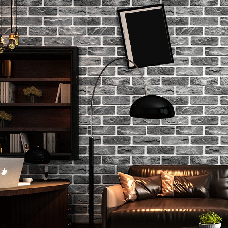 Neat Faux Brick Wallpaper Roll for Living Room Construction Wall Art, 33' L x 20.5