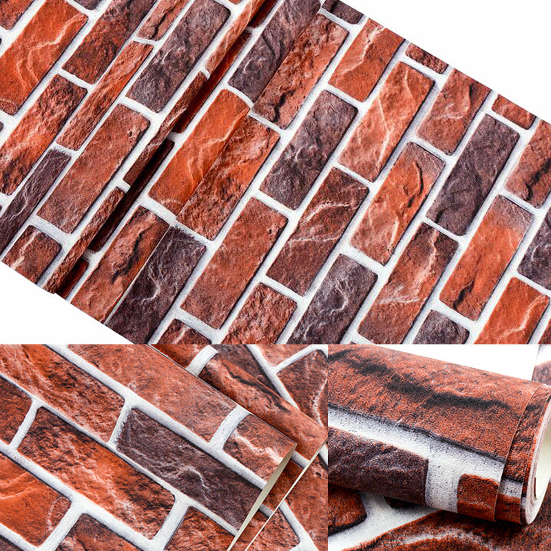 Neat Faux Brick Wallpaper Roll for Living Room Construction Wall Art, 33' L x 20.5