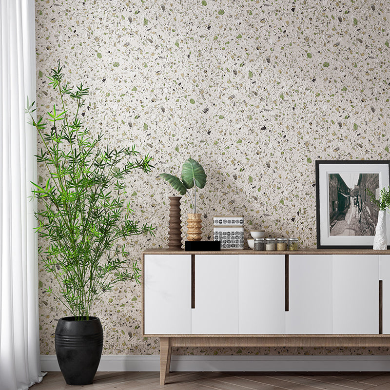 Pastel Color Terrazzo Look Wallpaper Waterproof Industrial Bedroom Wall Covering Gray-Green Clearhalo 'Industrial wall decor' 'Industrial' 'Wallpaper' Wall Decor' 1392646