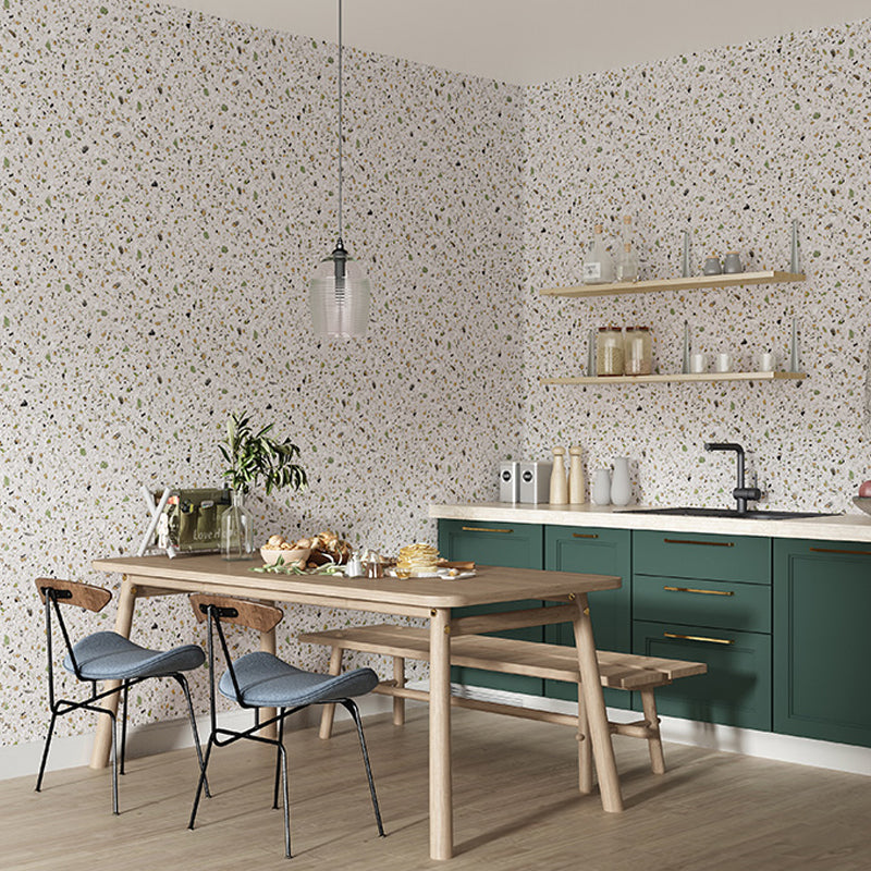 Pastel Color Terrazzo Look Wallpaper Waterproof Industrial Bedroom Wall Covering Clearhalo 'Industrial wall decor' 'Industrial' 'Wallpaper' Wall Decor' 1392647