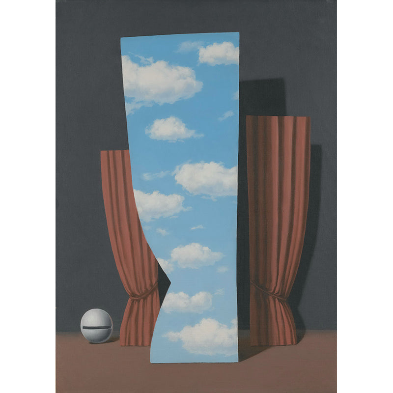 Evoking Gioconda Wallpaper Murals for Bedroom Magritte Artwork Wall Decor, Custom Made Clearhalo 'Wall Decor' 'Wall Mural' 1392855