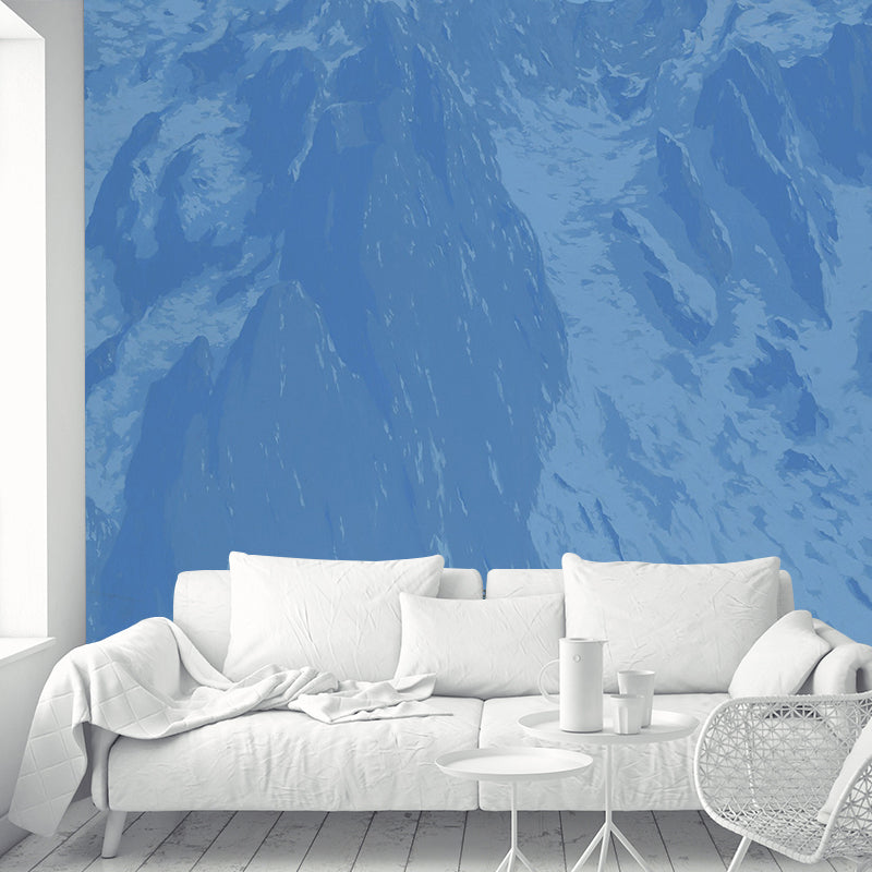 Blue Surrealistic Wall Covering Murals Full Size the Domain of Arnheim Painting Wall Art for Home Blue Clearhalo 'Wall Decor' 'Wall Mural' 1393057