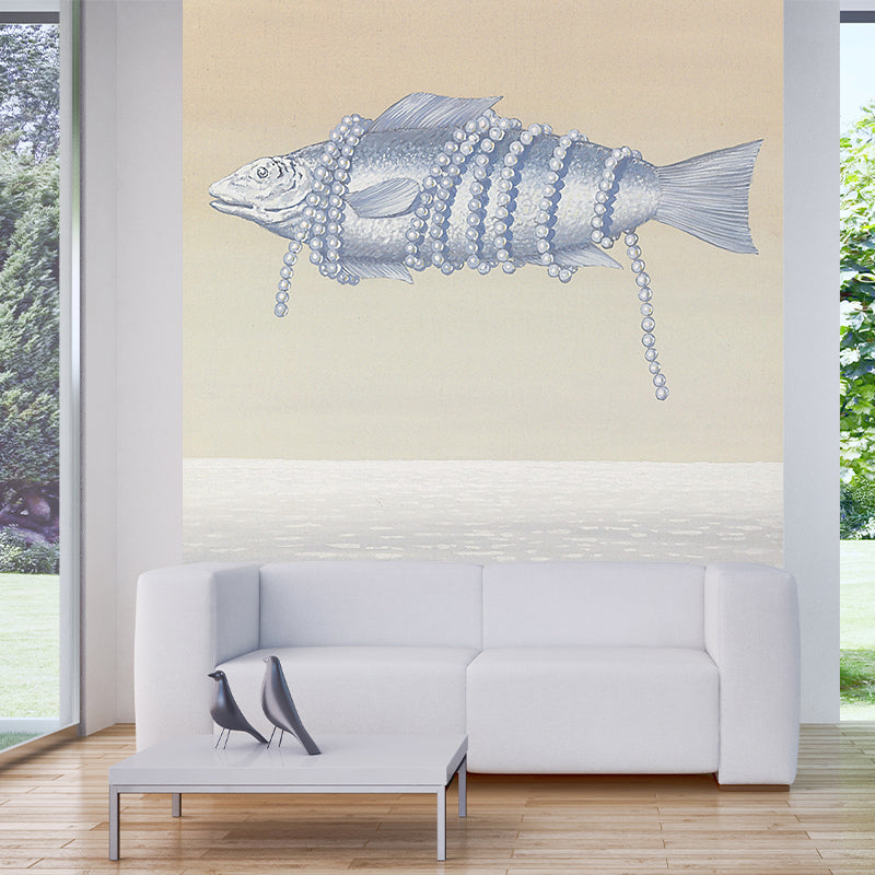 Homage to Alphonse Allais Mural Surrealism Waterproof Bedroom Wall Decoration, Size Optional Clearhalo 'Wall Decor' 'Wall Mural' 1393068