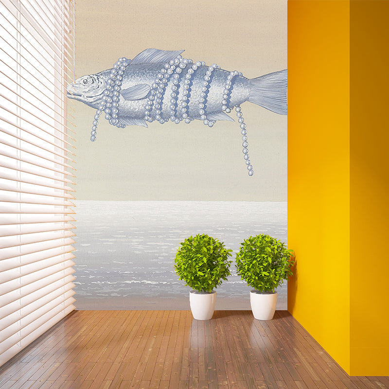 Homage to Alphonse Allais Mural Surrealism Waterproof Bedroom Wall Decoration, Size Optional Clearhalo 'Wall Decor' 'Wall Mural' 1393069