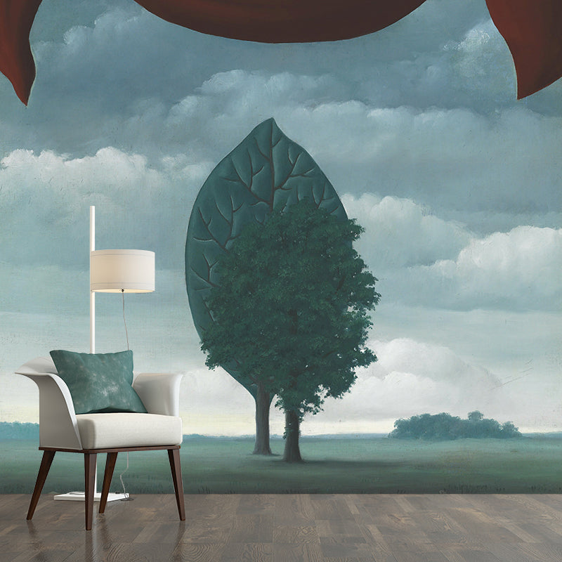 Smooth Big Red-Green Murals Surrealist Rene Magritte Artwork La Constellation Wall Decor, Optional Size Clearhalo 'Wall Decor' 'Wall Mural' 1393103