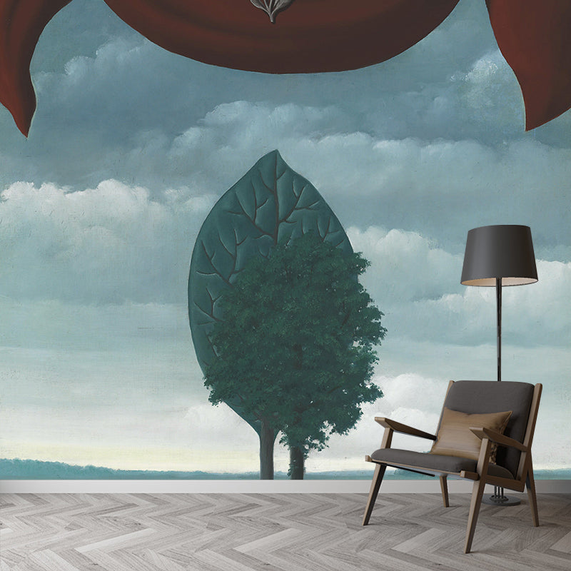 Smooth Big Red-Green Murals Surrealist Rene Magritte Artwork La Constellation Wall Decor, Optional Size Clearhalo 'Wall Decor' 'Wall Mural' 1393104