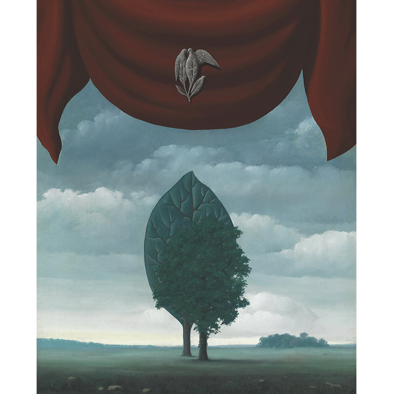 Smooth Big Red-Green Murals Surrealist Rene Magritte Artwork La Constellation Wall Decor, Optional Size Clearhalo 'Wall Decor' 'Wall Mural' 1393105