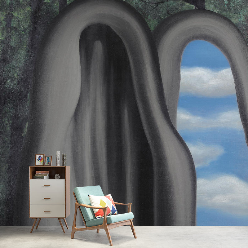 Illustration Arch Wallpaper Murals Full-Size Wall Covering for Living Room, Made to Measure Clearhalo 'Wall Decor' 'Wall Mural' 1393754