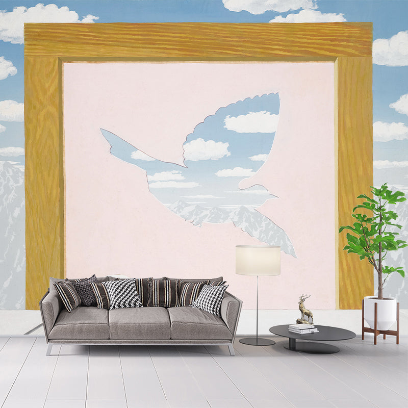 Moisture Resistant Picture Frame Murals Personalized Surrealist Wall Decor for Hallway Clearhalo 'Wall Decor' 'Wall Mural' 1393779