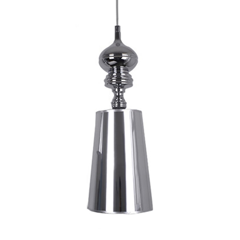 Metal Cone Pendulum Light Simplicity 1 Head Hanging Pendant Light in Silver/Gold, 6