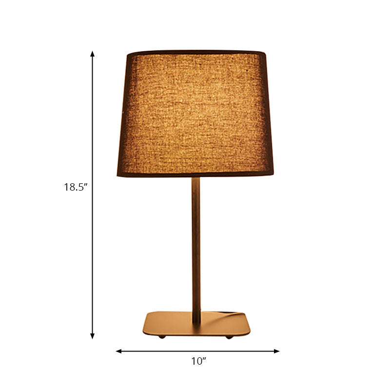 LED Geometric Reading Light Modernism Fabric Task Lighting in Black/Beige for Bedside Clearhalo 'Lamps' 'Table Lamps' Lighting' 140847