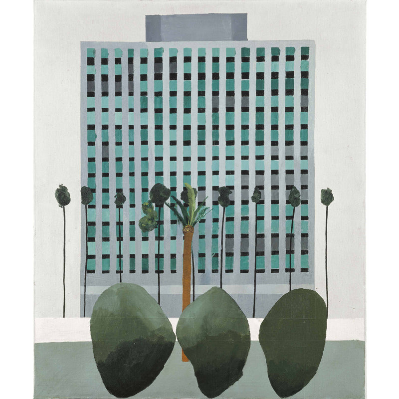 Office Building Wall Covering Murals Modern Art Non-Woven Wall Decor in Blue-Green Clearhalo 'Wall Decor' 'Wall Mural' 1409694