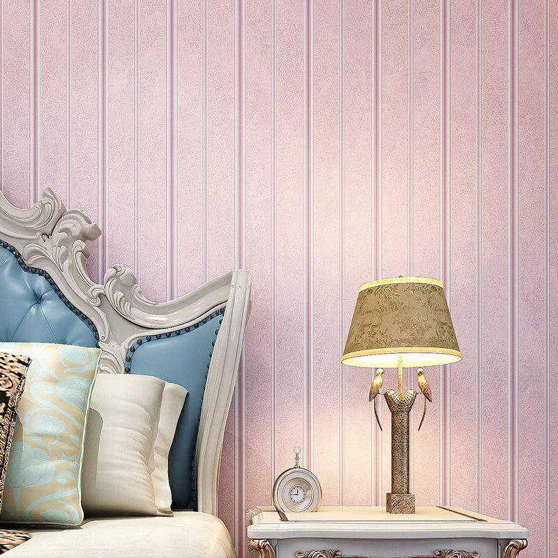 Minimalist Striped Wallpaper in Soft Color Living Room Wall Decor, 33' L x 20.5