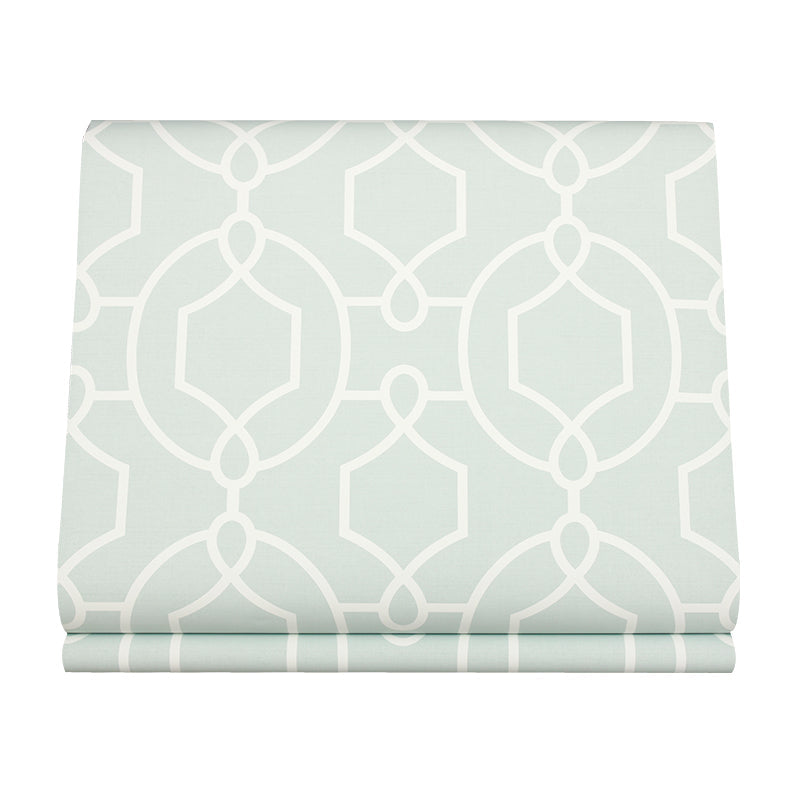 Symmetric Geometry Wallpaper Roll Modern Style Paper Printed Wall Decor in Mint Green Clearhalo 'Modern wall decor' 'Modern' 'Wallpaper' Wall Decor' 1410245