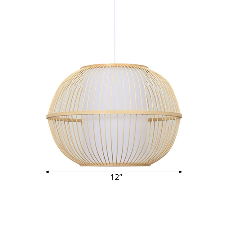 Bamboo Handmade Hanging Light Fixture Asian Style 12