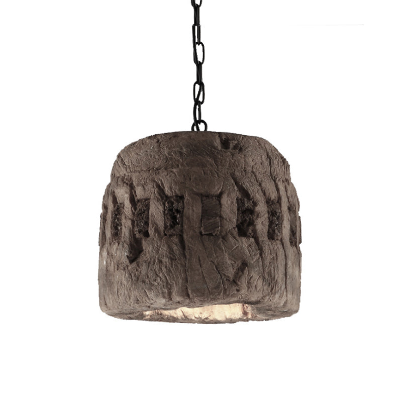 Drum Down Lighting Industrial Rustic 1 Light Pendant Lighting in Gary for Restaurant Clearhalo 'Ceiling Lights' 'Pendant Lights' 'Pendants' Lighting' 141512