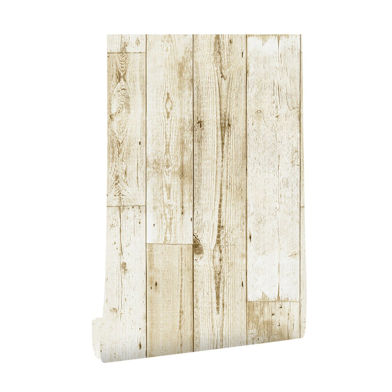 Repurposed Barn Wood Wallpaper Rural Temporary Peel and Stick Bedroom Wall Decor, 34.2-sq ft Clearhalo 'Country wall decor' 'Rustic' 'Wallpaper' Wall Decor' 1421270