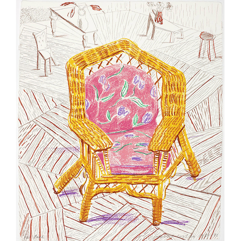 Pink-Yellow Chair Painting Mural Still Life Art Waterproofing Wall Decor for Living Room Clearhalo 'Wall Decor' 'Wall Mural' 1421301