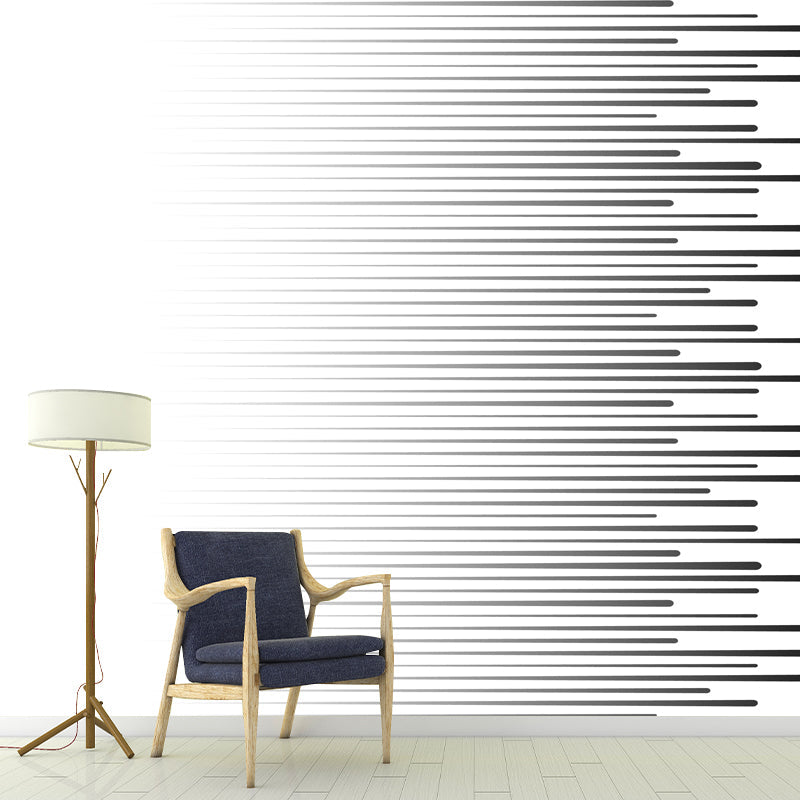 Minimalist Aesthetics Meteor Mural Black-White Waterproofing Wall Decor for Home Clearhalo 'Wall Decor' 'Wall Mural' 1422442