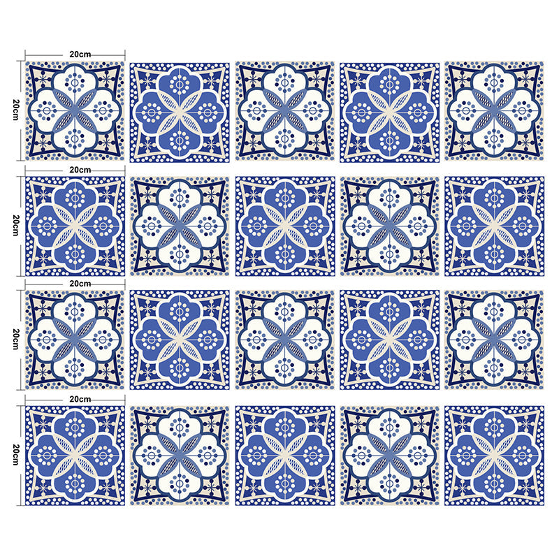 Blue Clover Wallpaper Panel Set Peel and Stick Boho Chic Dining Room Wall Decoration Clearhalo 'Wall Decor' 'Wallpaper' 1425025