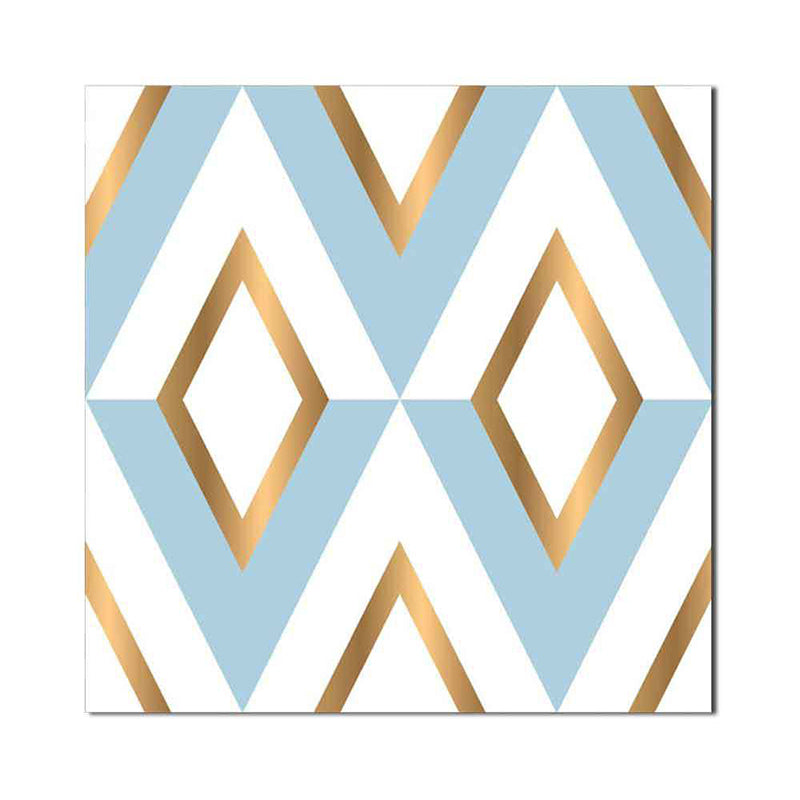 Rhombus Peel and Stick Wallpaper Panel Yellow-Blue Modern Style Wall Art for Washroom Clearhalo 'Modern wall decor' 'Modern' 'Wallpaper' Wall Decor' 1425074