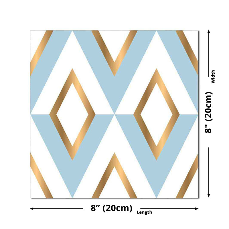 Rhombus Peel and Stick Wallpaper Panel Yellow-Blue Modern Style Wall Art for Washroom Clearhalo 'Modern wall decor' 'Modern' 'Wallpaper' Wall Decor' 1425075