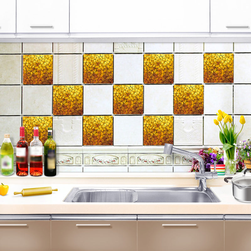 Gold Crackle Look Wallpaper Panel Set Pick Up Sticks Modern Kitchen Wall Covering Golden Clearhalo 'Wall Decor' 'Wallpaper' 1440422