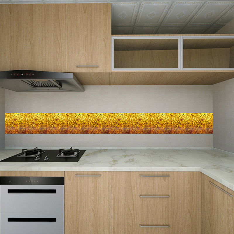 Gold Crackle Look Wallpaper Panel Set Pick Up Sticks Modern Kitchen Wall Covering Clearhalo 'Wall Decor' 'Wallpaper' 1440423