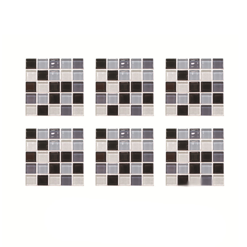 Self Adhesive Mosaics Wallpapers Black and White Modern Style Wall Decor for Kitchen Clearhalo 'Wall Decor' 'Wallpaper' 1440430