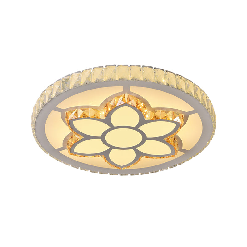 LED Flush Mount Ceiling Fixture Modern Flower/Lemon Slice Clear Crystal Flushmount Lighting for Bedroom Clearhalo 'Ceiling Lights' 'Close To Ceiling Lights' 'Close to ceiling' 'Flush mount' Lighting' 1451310