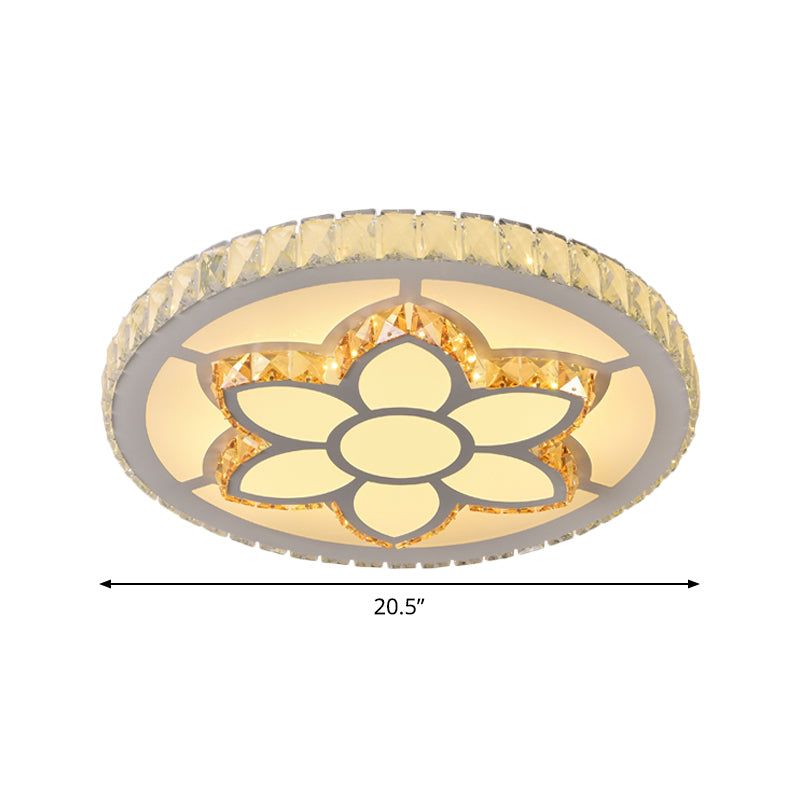 LED Flush Mount Ceiling Fixture Modern Flower/Lemon Slice Clear Crystal Flushmount Lighting for Bedroom Clearhalo 'Ceiling Lights' 'Close To Ceiling Lights' 'Close to ceiling' 'Flush mount' Lighting' 1451312