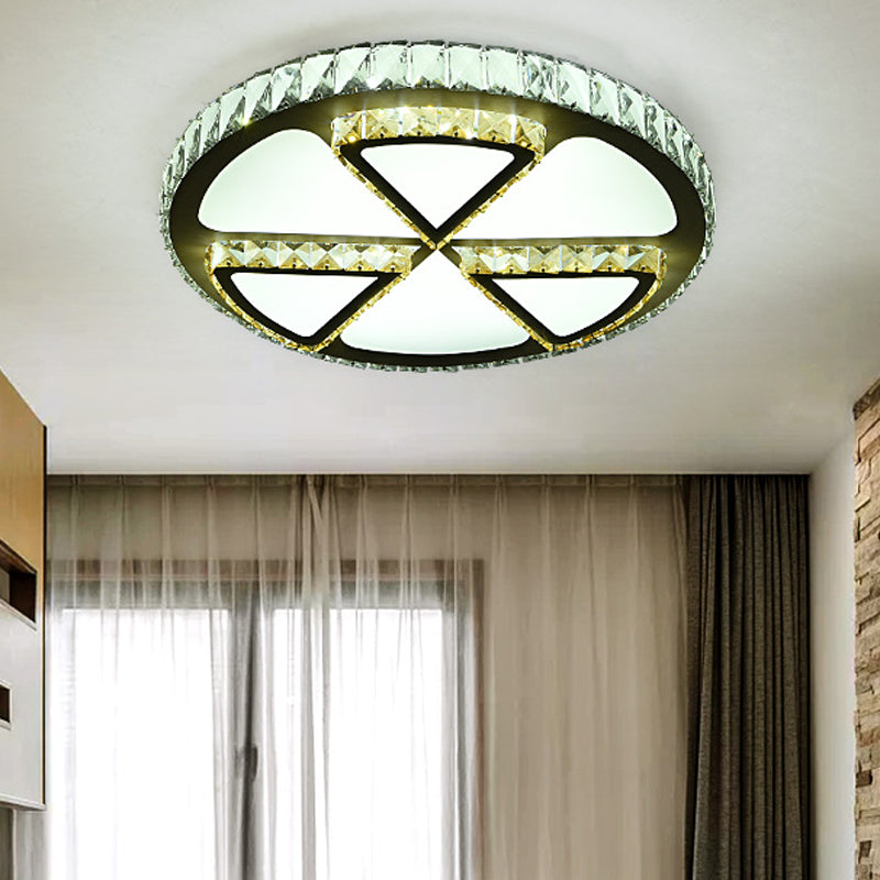 LED Flush Mount Ceiling Fixture Modern Flower/Lemon Slice Clear Crystal Flushmount Lighting for Bedroom Clear B Clearhalo 'Ceiling Lights' 'Close To Ceiling Lights' 'Close to ceiling' 'Flush mount' Lighting' 1451313