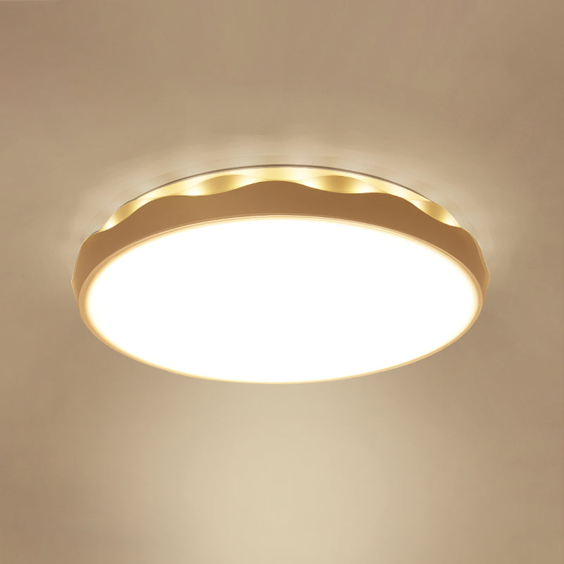 White Rounded Ceiling Lighting Minimalist Iron 17