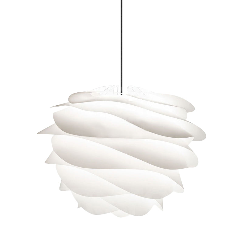 Modernist Layered Petals Drop Pendant Acrylic 1-Light Living Room Ceiling Suspension Lamp in White Clearhalo 'Ceiling Lights' 'Modern Pendants' 'Modern' 'Pendant Lights' 'Pendants' Lighting' 1455843