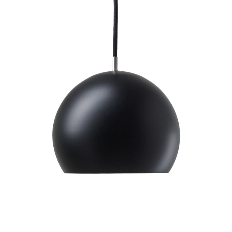 Simple Hemispherical Small Pendant Light Metal Single Bulb Bedroom Hanging Lamp in Black Clearhalo 'Ceiling Lights' 'Modern Pendants' 'Modern' 'Pendant Lights' 'Pendants' Lighting' 1456236