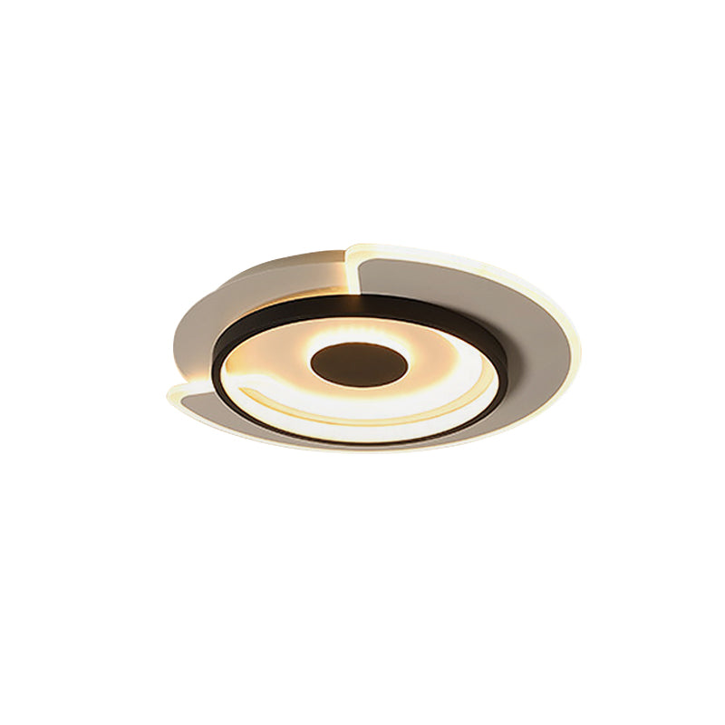 Thin Round Flush Mount Lighting Minimal Acrylic Hotel 18