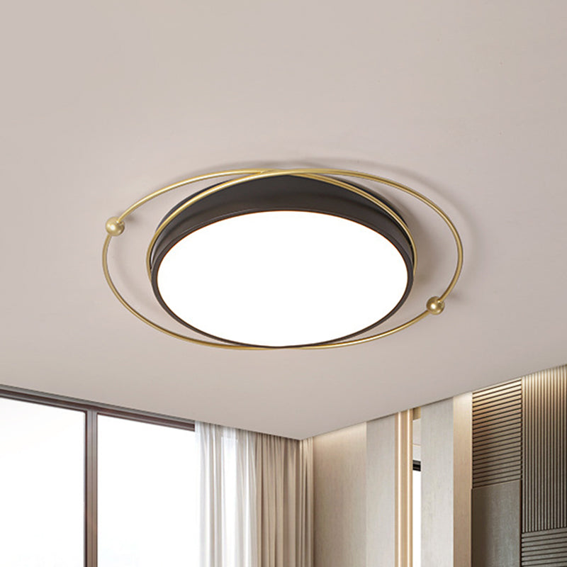 Postmodern Orbital Metallic Flush Mount 16