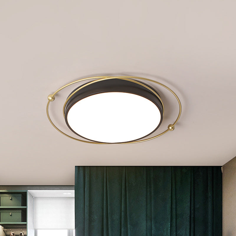 Postmodern Orbital Metallic Flush Mount 16