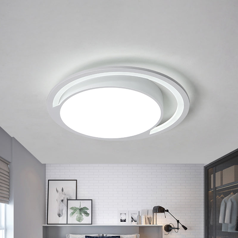 Acrylic Round Surface Ceiling Light Minimalism White 16