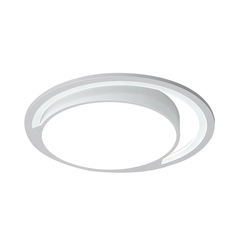 Acrylic Round Surface Ceiling Light Minimalism White 16