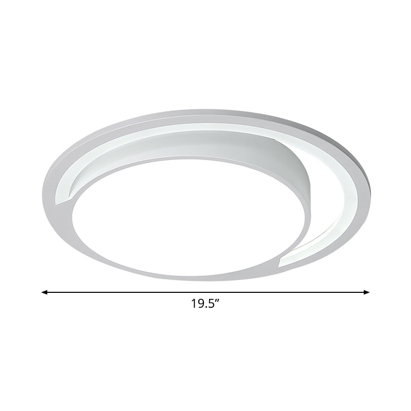 Acrylic Round Surface Ceiling Light Minimalism White 16