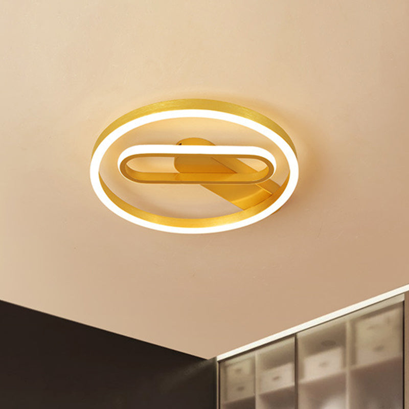 Circle and Oblong Inner Ceiling Flush Simple Aluminum Bedroom 16