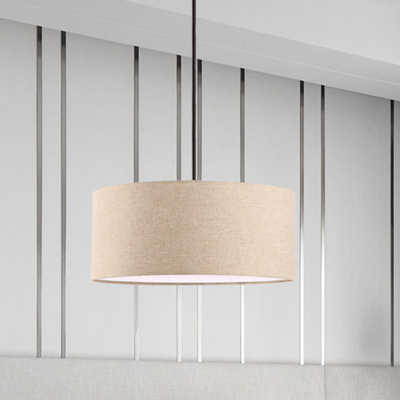 Minimalist Rounded Hanging Lamp Fabric 1 Light Restaurant Pendant Lighting Fixture in Apricot/Flaxen Clearhalo 'Ceiling Lights' 'Modern Pendants' 'Modern' 'Pendant Lights' 'Pendants' Lighting' 1459188