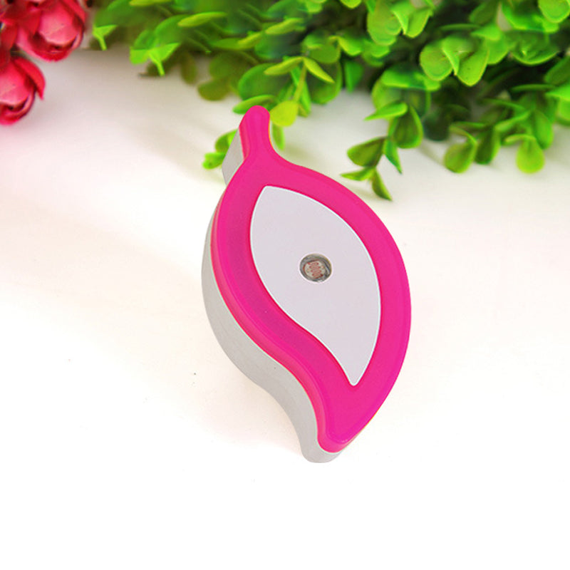 Plastic Leaf Mini Wall Lighting Ideas Cartoon Green/Pink/White Plug in LED Night Lamp for Kids Room Clearhalo 'Night Lights' 'Wall Lights' Lighting' 1468232