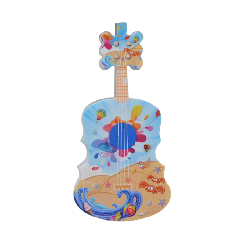 Guitar Mini Plug in LED Wall Lamp Kids Plastic Blue and Yellow/Red and Blue Night Lighting with Remote Clearhalo 'Night Lights' 'Wall Lights' Lighting' 1468286