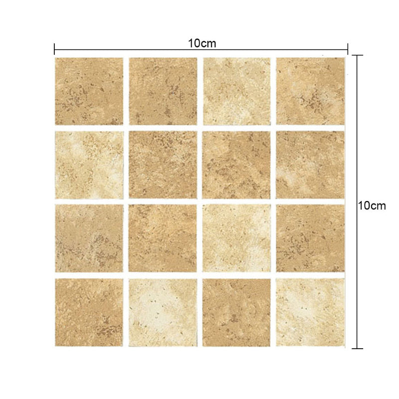 Brown Check Wallpaper Panels Contemporary Self Sticking Bathroom Wall Art, 2.2-sq ft Clearhalo 'Wall Decor' 'Wallpaper' 1468388