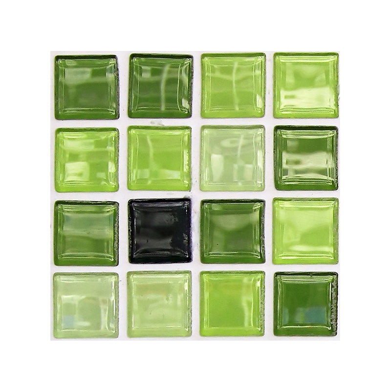 Green Checkered Wallpaper Panels Mosaics Tile Modern Peel and Stick Wall Decor for Kitchen Clearhalo 'Wall Decor' 'Wallpaper' 1468395