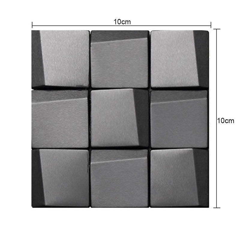 3D Cube Look Wallpaper Panels Modern Smooth Adhesive Wall Decor in Grey for Kitchen Clearhalo 'Wall Decor' 'Wallpaper' 1468426